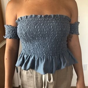 Urban Outfitter’s Smocked Peplum  Top